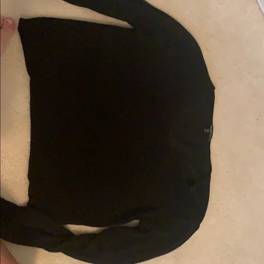 black swimsuit coverup top